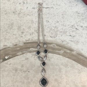 Black and Silver fine costume necklace